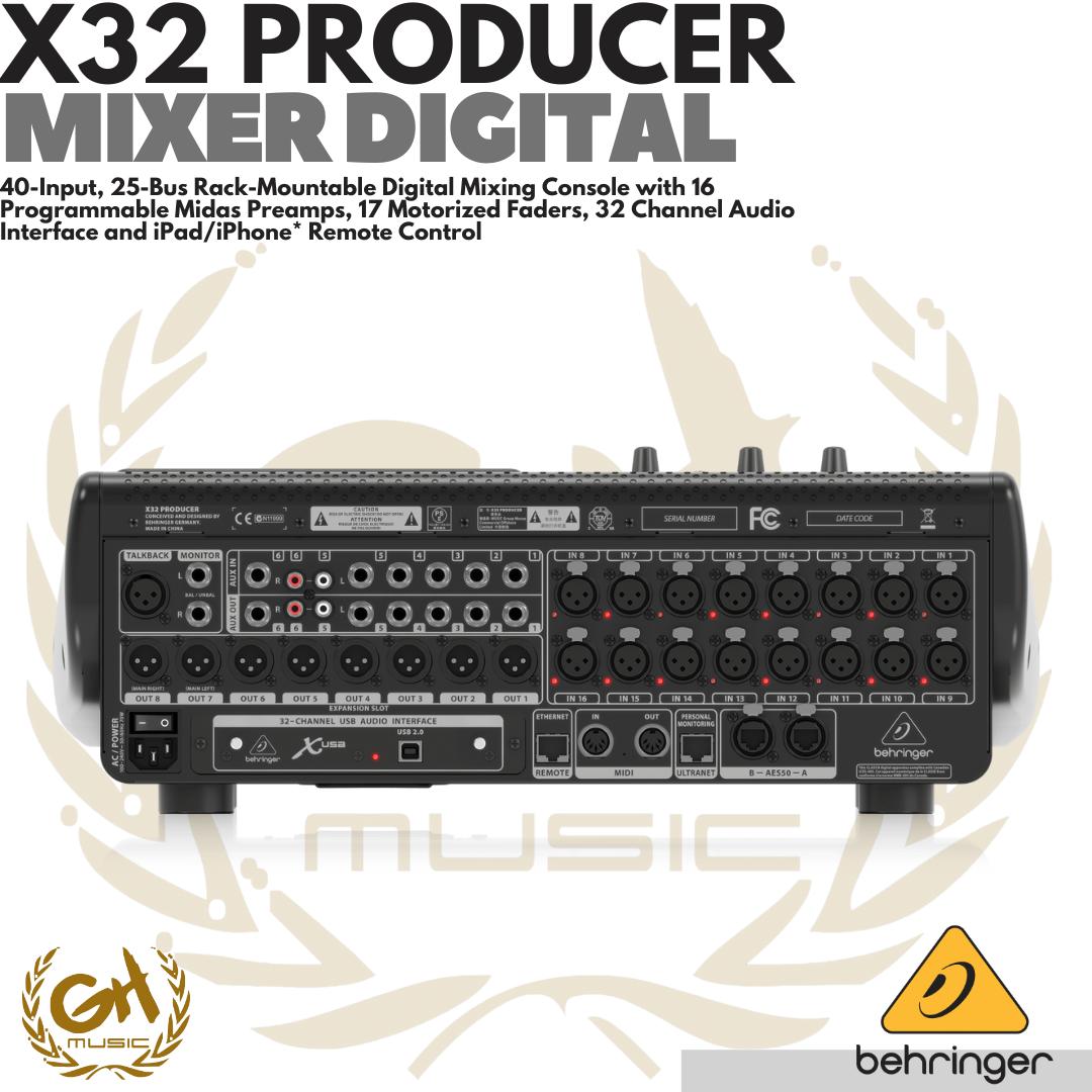 BEHRINGER X32 PRODUCER 40-Input, 25-Bus Rack-Mountable Digital Mixer