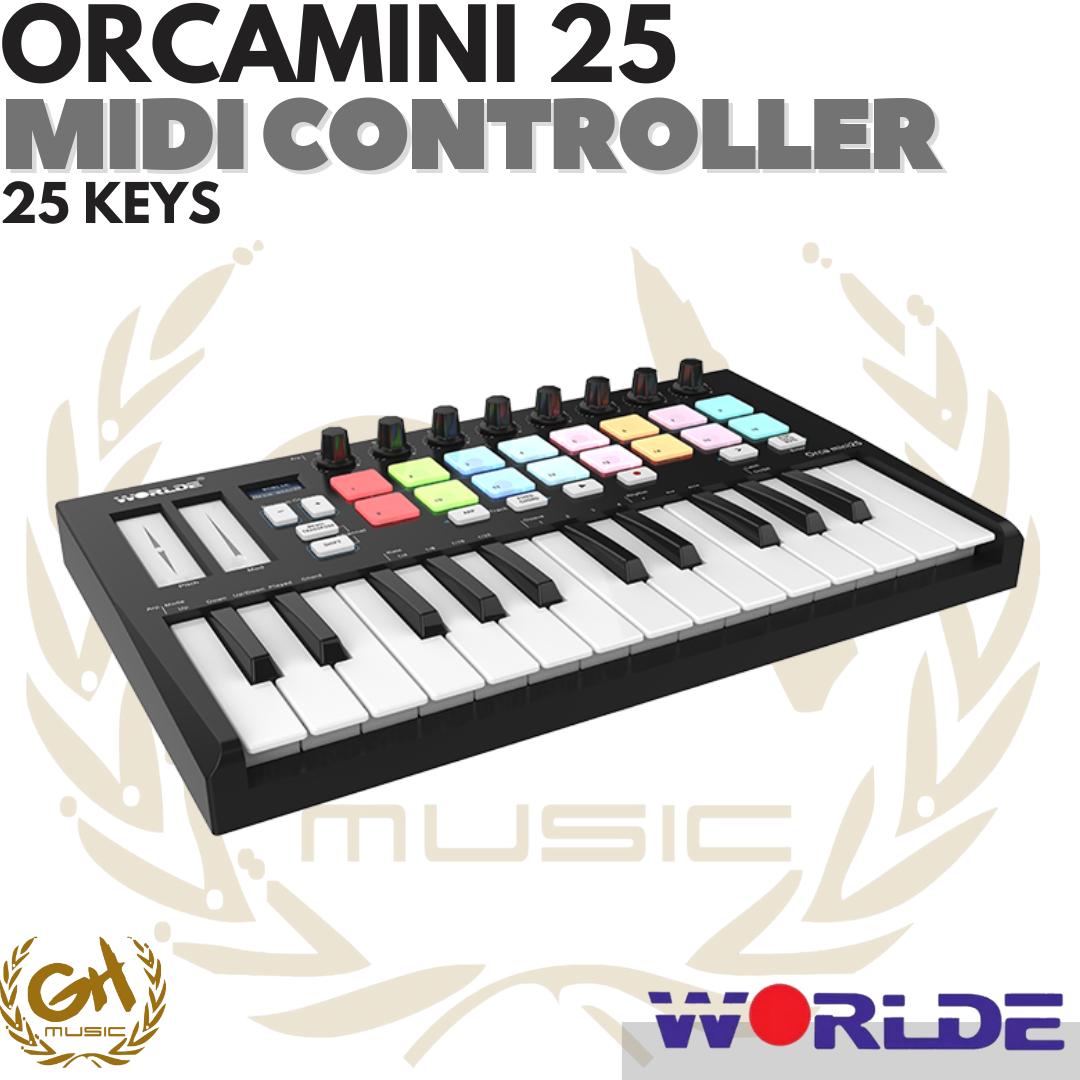 WORLDE ORCA MINI 25 MIDI CONTROLLER KEYBOARD