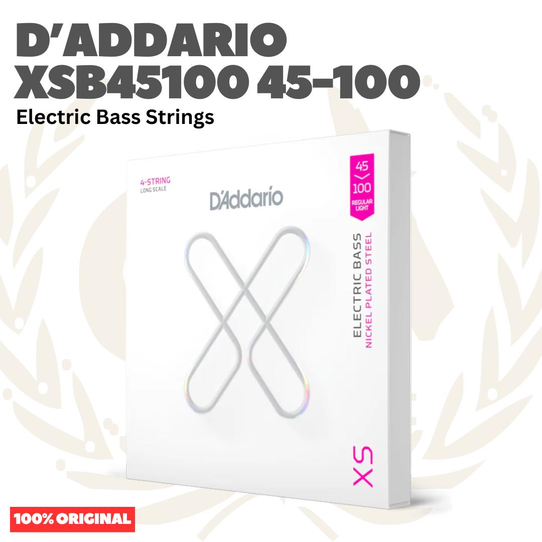 D'Addario XSB45100 45-130 Nickel Plated Steel Long Scale Electric Bass Strings - Senar Bass Listrik Elektrik Coated XSB-45100