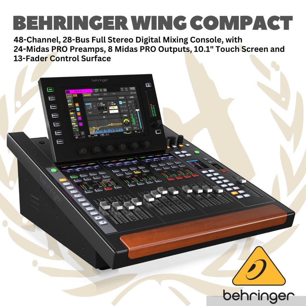 Behringer Wing Compact 48 Channel Full Stereo Digital Audio Mixer - 28 Bus Full Stereo Digital Mixing Console 13 Fader Control Surface Touch Screen