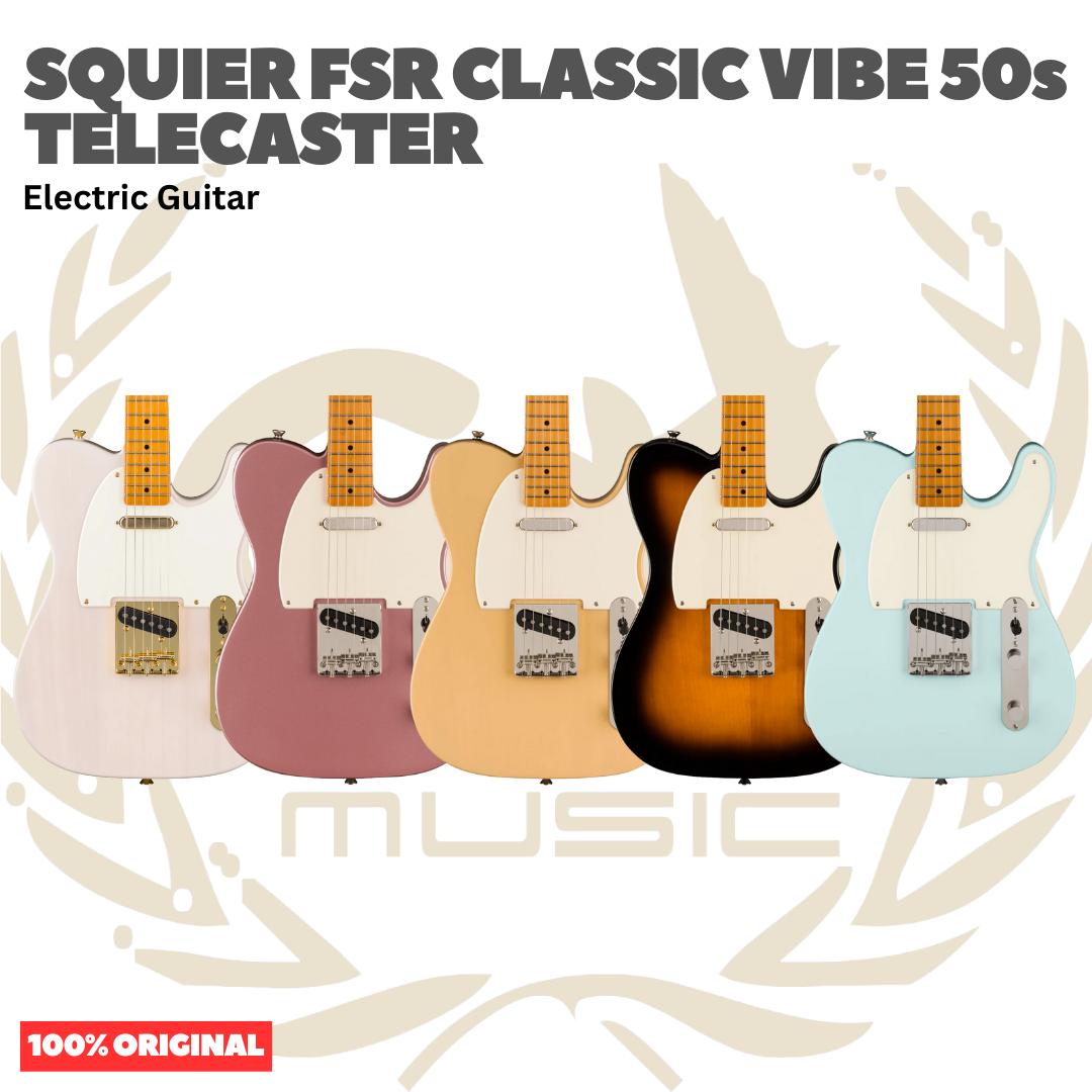 Squier FSR Classic Vibe 50s Telecaster Electric Guitar, Maple FB - Gitar Listrik Elektrik Original Asli