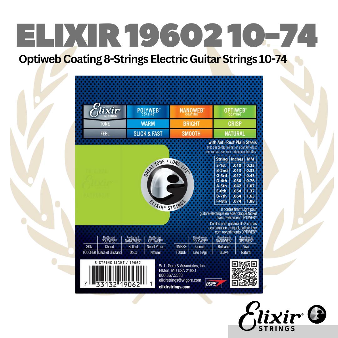 Elixir 19062 10-74 OPTIWEB 8-strings Electric Guitar Strings