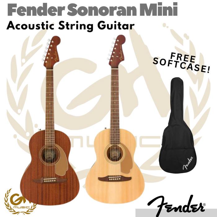 Fender Sonoran SCE Mini Guitar Free Softcase | Gitar Akustik String