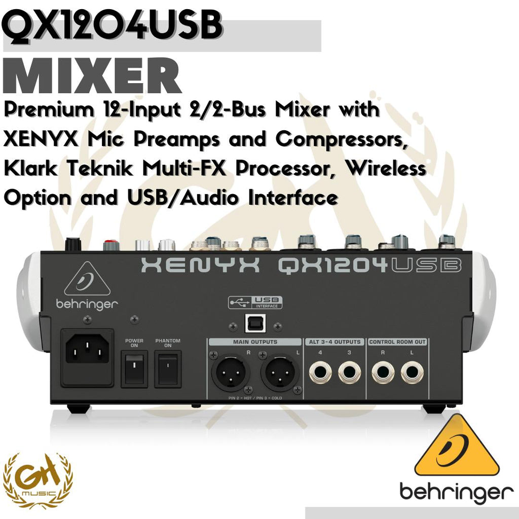 BEHRINGER XENYX QX1204USB MIXER AUDIO INTERFACE