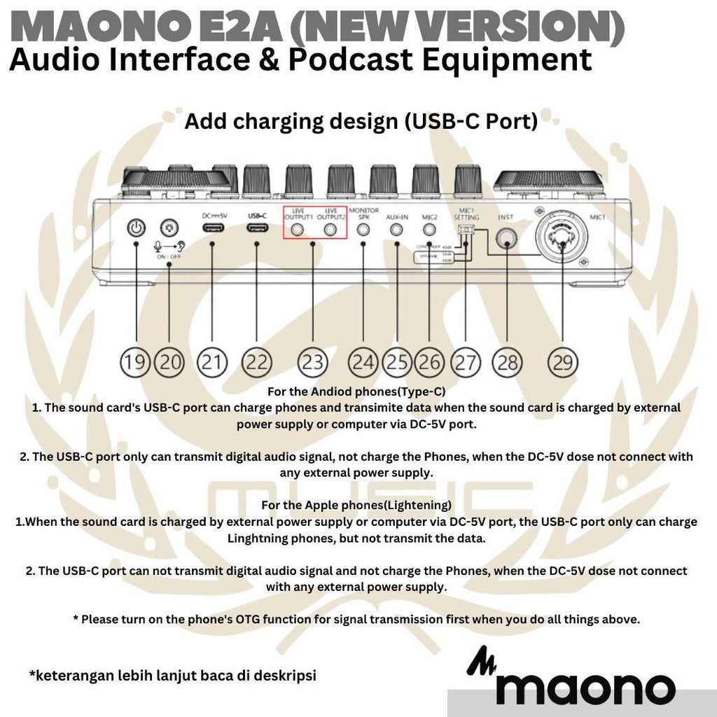 MAONO E2 Maonocaster Live Streaming & Podcast Console | Soundcard AME2