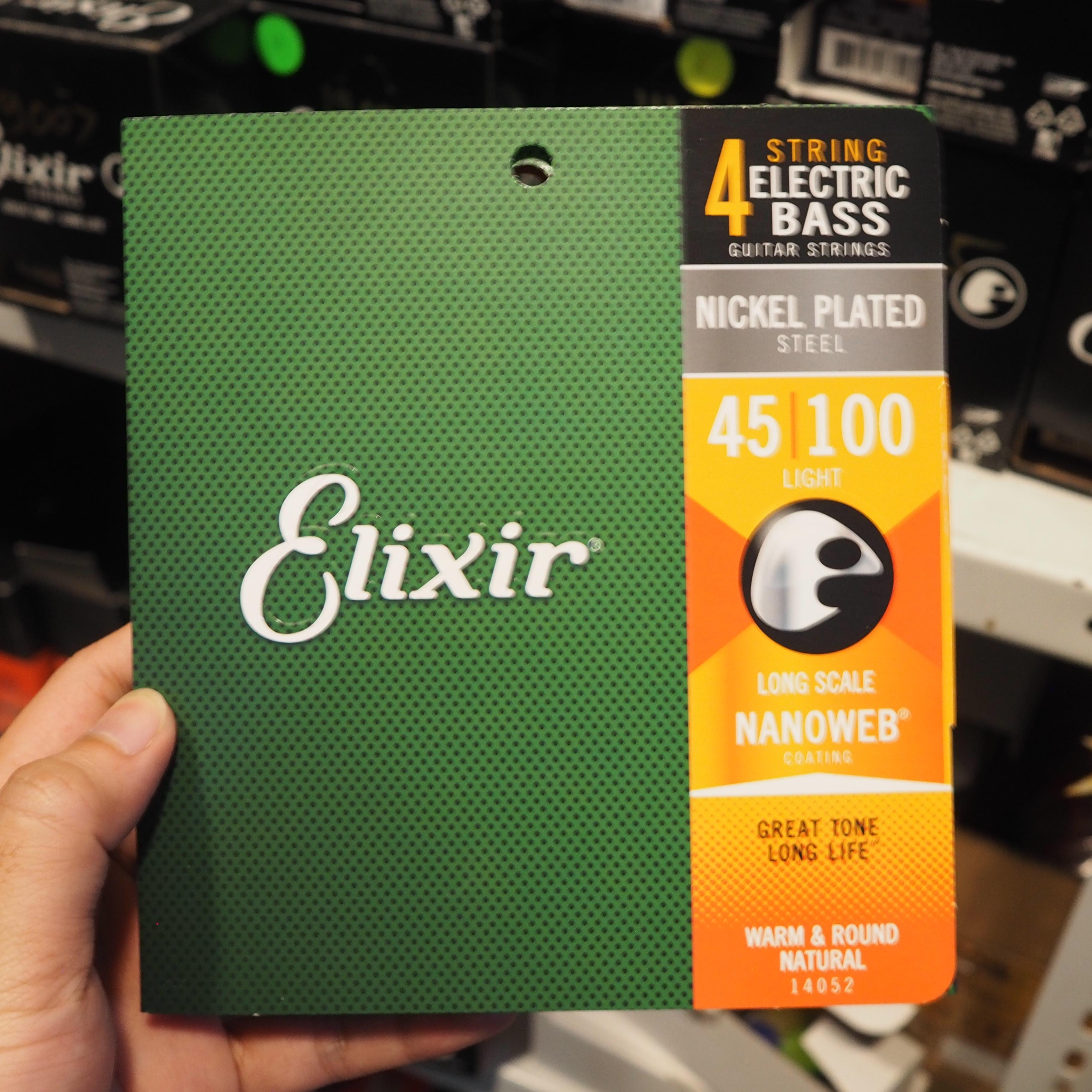 Elixir 14052 Nanoweb Light Long Scale Electric Bass Strings 45-100