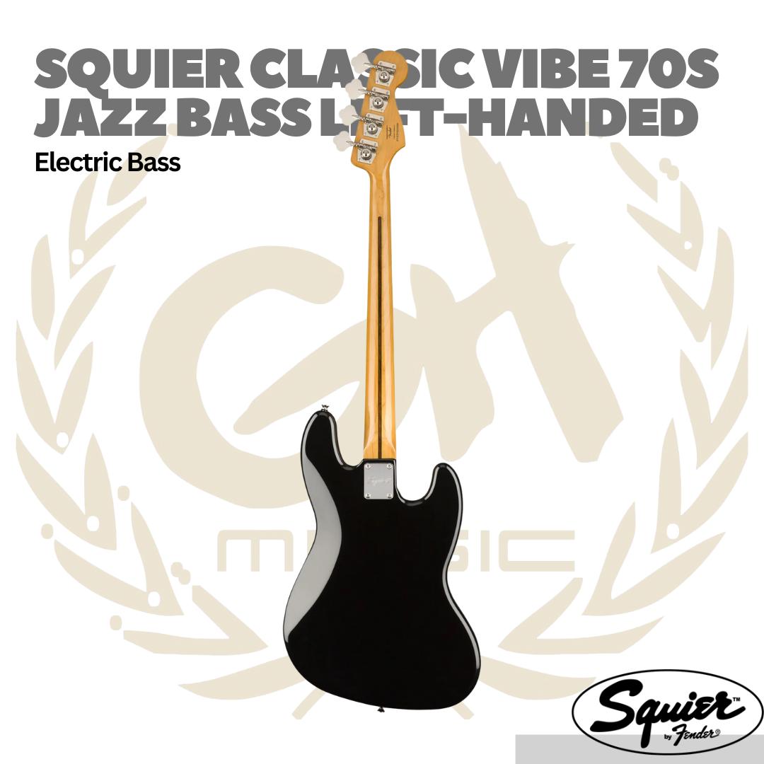 Squier Classic Vibe 70s Jazz Bass Left-Handed Guitar, Maple FB - Bass Elektrik Kidal