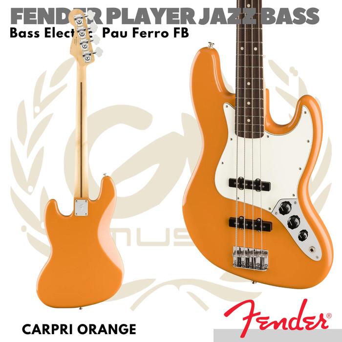 FENDER PLAYER JAZZ BASS Guitar Electric, Pau Ferro FB | Bass Listrik