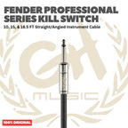 Fender Professional Series Kill Switch Straight/Angled Instrument Cable - Kabel Jack Gitar Bass Asli