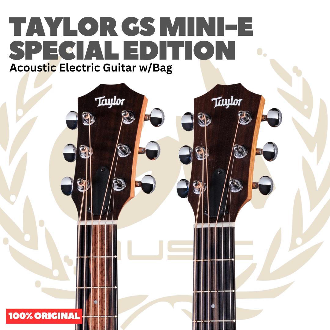 Taylor GS Mini-E Special Edition Acoustic Guitar w/Bag, - Gitar Akustik Elektrik Original Asli