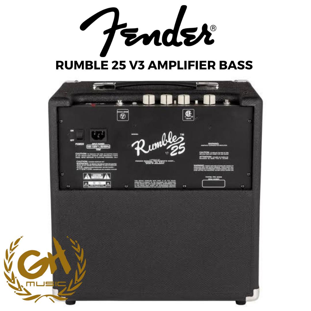 Fender Rumble 25 V3 Bass Amplifier | Ampli Bass Elektrik Original