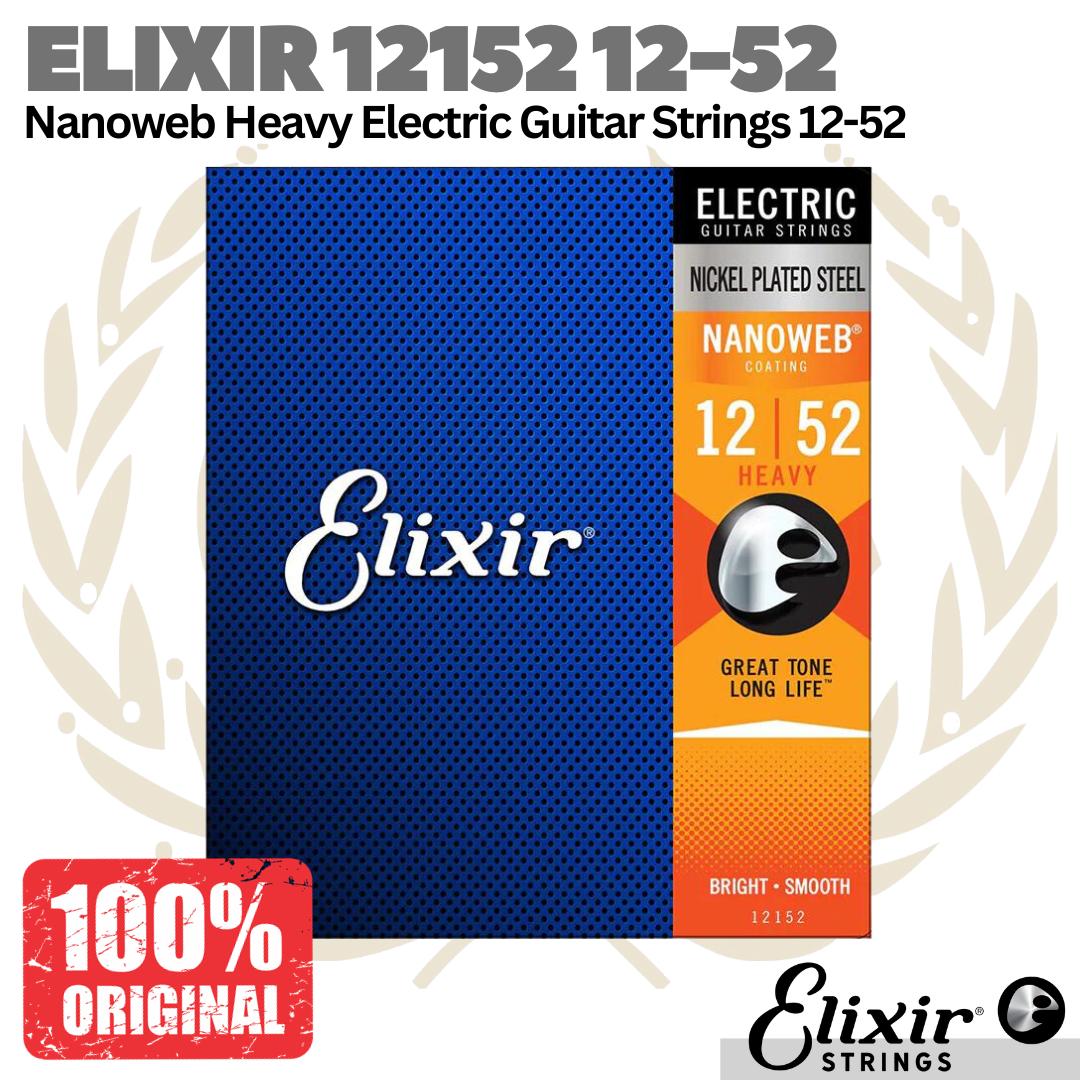 ELIXIR 12152 Nanoweb Heavy Electric Guitar Strings 12-52 | Senar Gitar