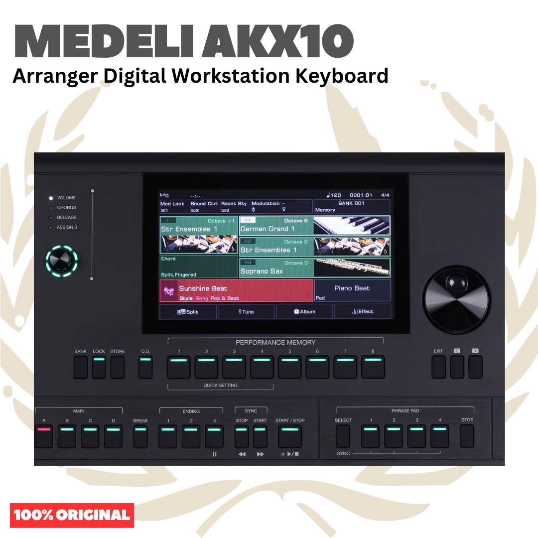 MEDELI AKX10 61-Keys Arranger Digital Workstation Keyboard Portable - AKX-10 Keyboard Original Asli