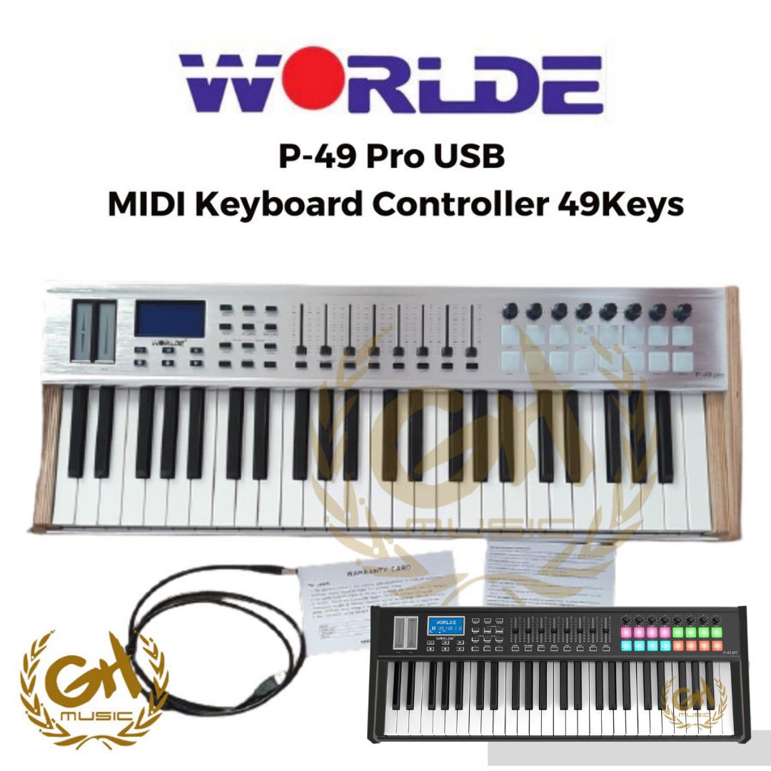 WORLDE P-49 Pro USB MIDI Keyboard Controller 49Key