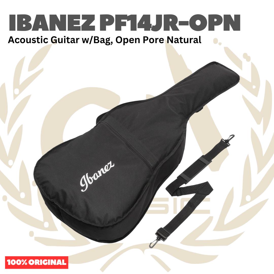 Ibanez PF14JR-OPN Acoustic Guitar w/Bag, Open Pore Natural - Gitar Akustik
