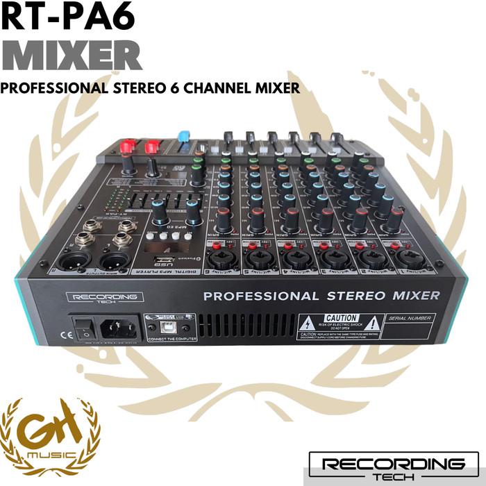 Recording Tech RT-PA6 Professional Stereo Mixer | RT PA 6 - RT PA6