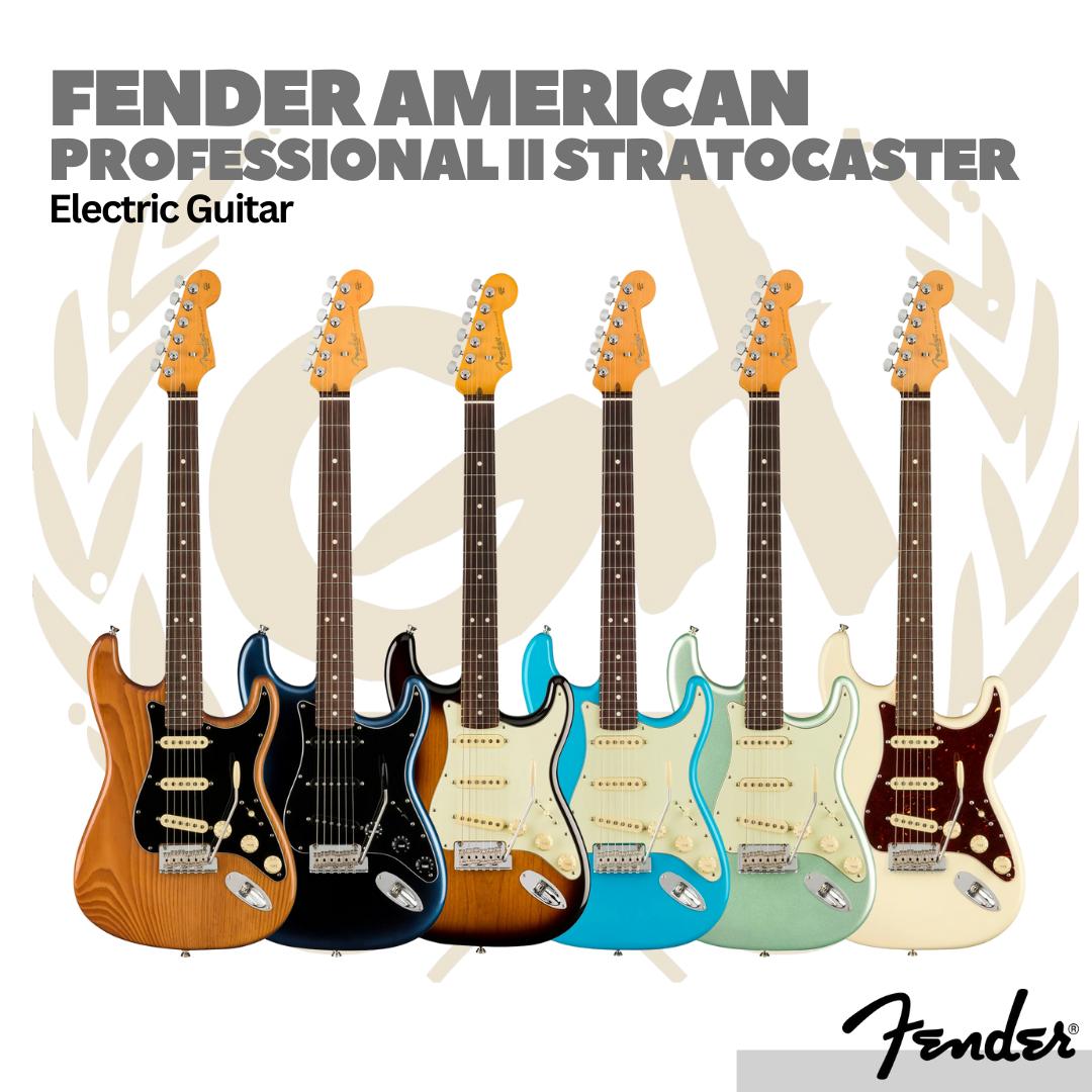 Fender American Professional II Stratocaster Electric Guitar, Rosewood RW FB | Gitar Elektrik Original