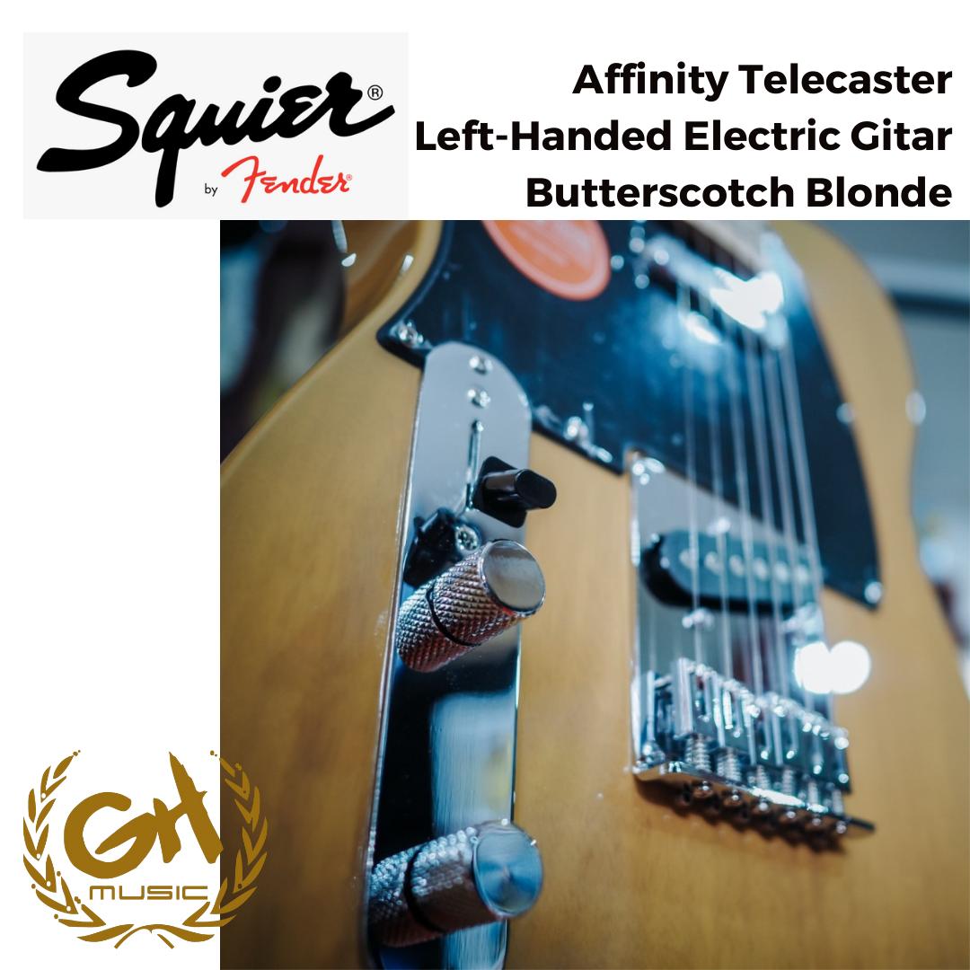 Squier Afinity Telecaster Left-Handed Electric Gitar Buterscotc Blonde