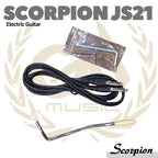 SCORPION JS21 Black Jaguar Series Electric Guitar | Gitar Stratocaster - BK, GITARONLY