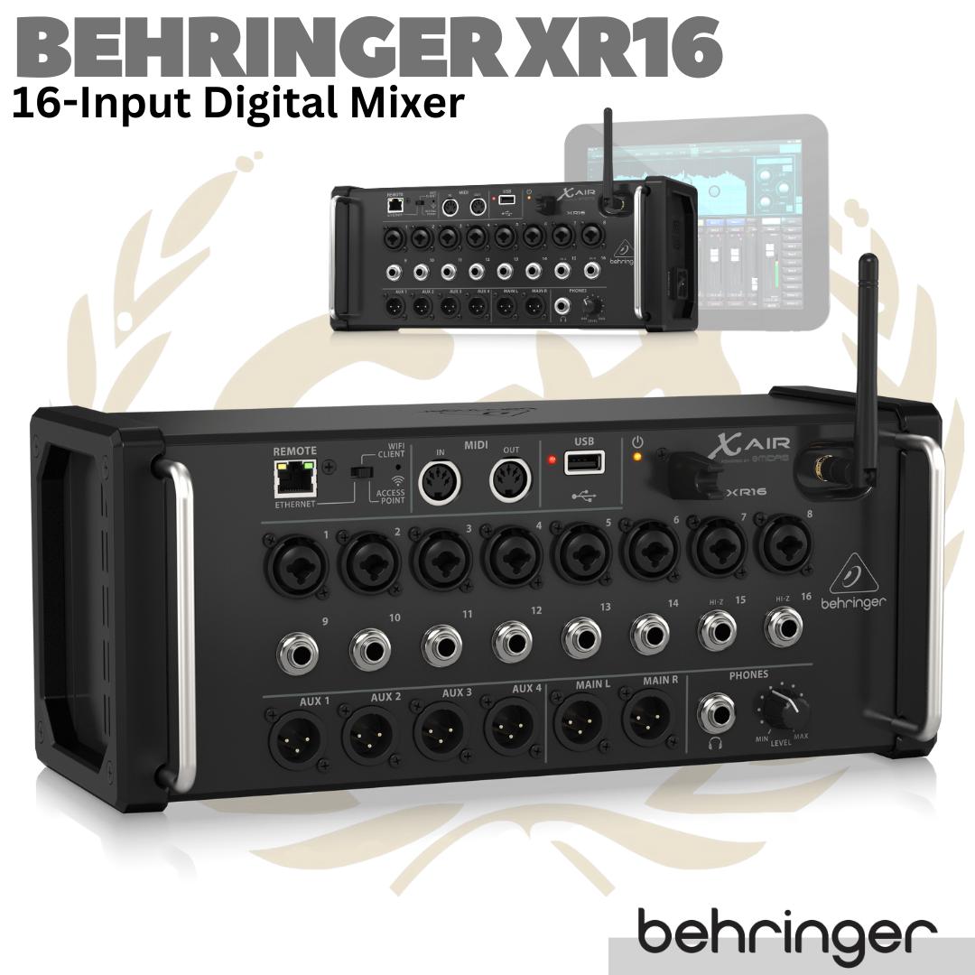 BEHRINGER X AIR XR16 - 16 Input Digital Mixer w/ Midas Preamps | XR 16