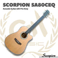 Scorpion SA80CEQ Acoustic Electric Guitar with Pre-Amp | Gitar Akustik Elektrik SA 80CEQ Preamp Original Asli