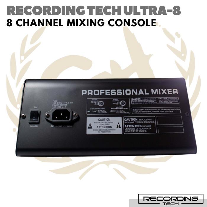 RECORDING TECH ULTRA 8 MIXING CONSOLE | Audio MIxer 8 Channel Ultra8