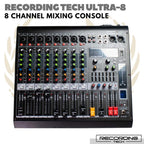 RECORDING TECH ULTRA 8 MIXING CONSOLE | Audio MIxer 8 Channel Ultra8