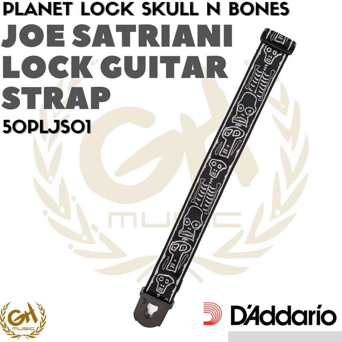D'ADDARIO X JOE SATRIANI SKULL N BONES PLANET LOCK STRAP 50PLJS01