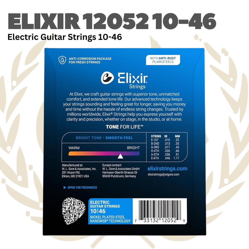 ELIXIR 12052 Nanoweb Electric Guitar Strings 10-46 | Senar Gitar