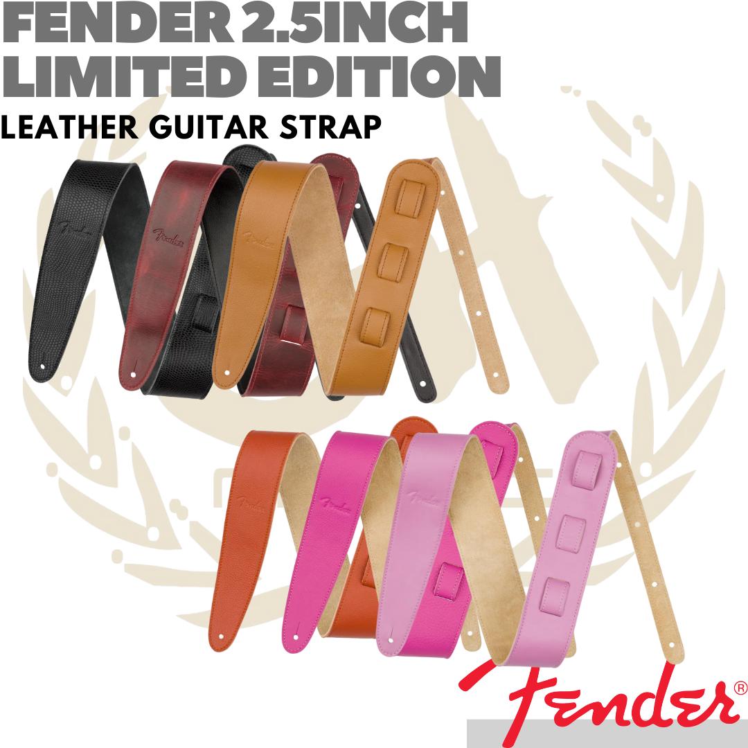 FENDER 2.5inch Limited Edition Leather Strap Gitar Bass