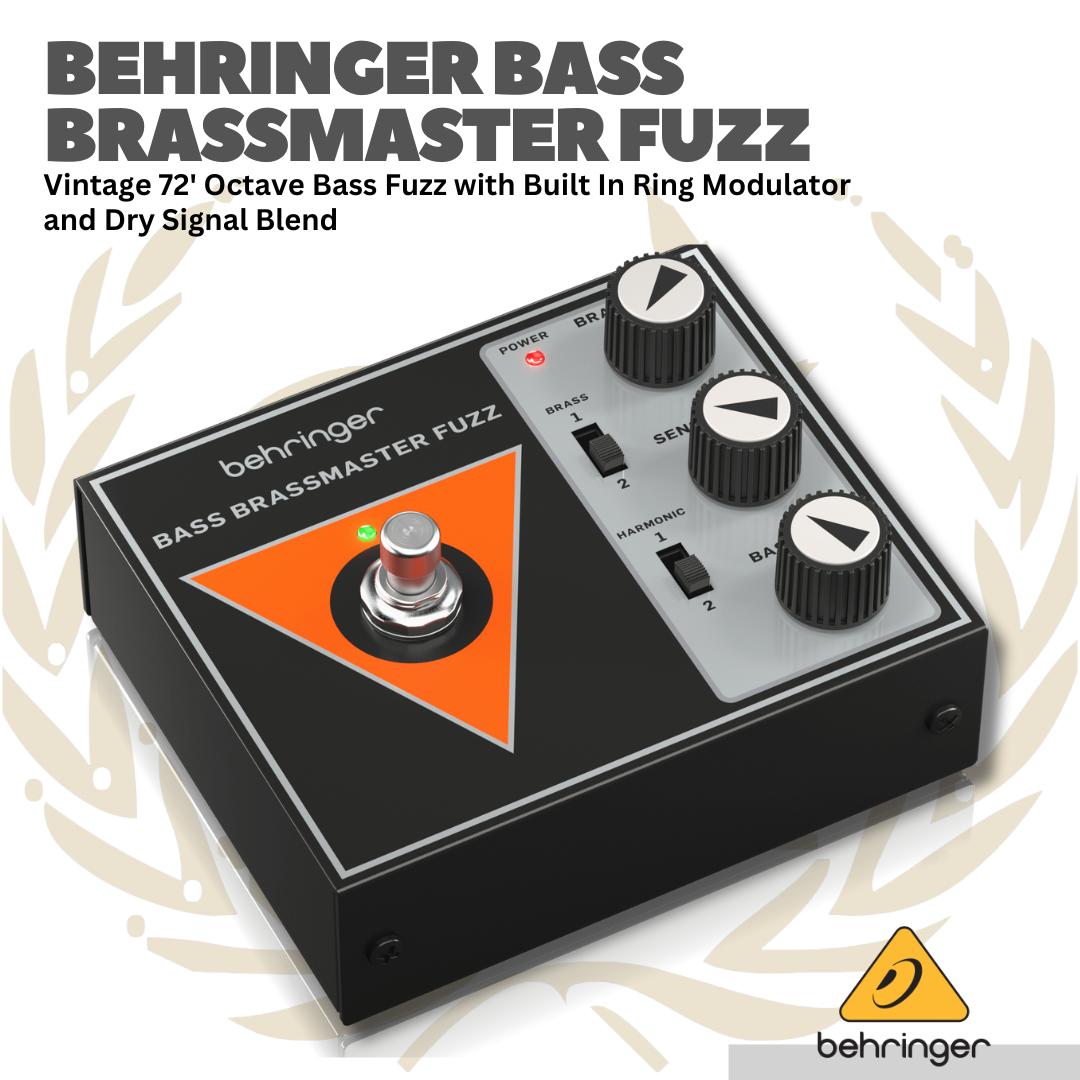 BEHRINGER BASS BRASSMASTER FUZZ VINTAGE 72" OCTAVE BASS FUZZ EFFECT - BRASS-MASTER FUZZ EFEK GITAR BASS MODULATOR BASS BRASSMASTER FUZZ