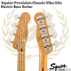 Squier Classic Vibe 50s Precision Bass Guitar, Maple FB - Gitar Bass Listrik
