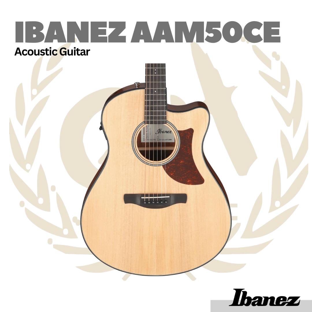 Ibanez AAM50CE Acoustic Electric Guitar - Gitar Akustik