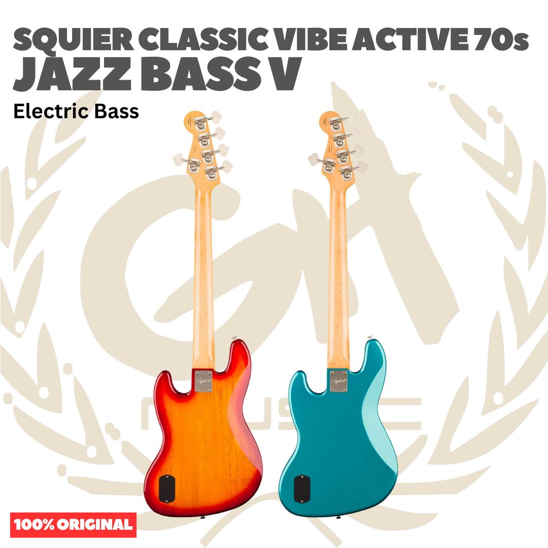 SQUIER Classic Vibe Active 70s Jazz Bass V Electric Bass Guitar - Gitar Bass Listrik Elektrik Aktif 5-string Original Asli