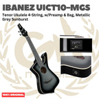 Ibanez UICT10 Tenor Ukulele 4-String w/Preamp & Bag - Ukulele Tenor 4-senar Original Asli