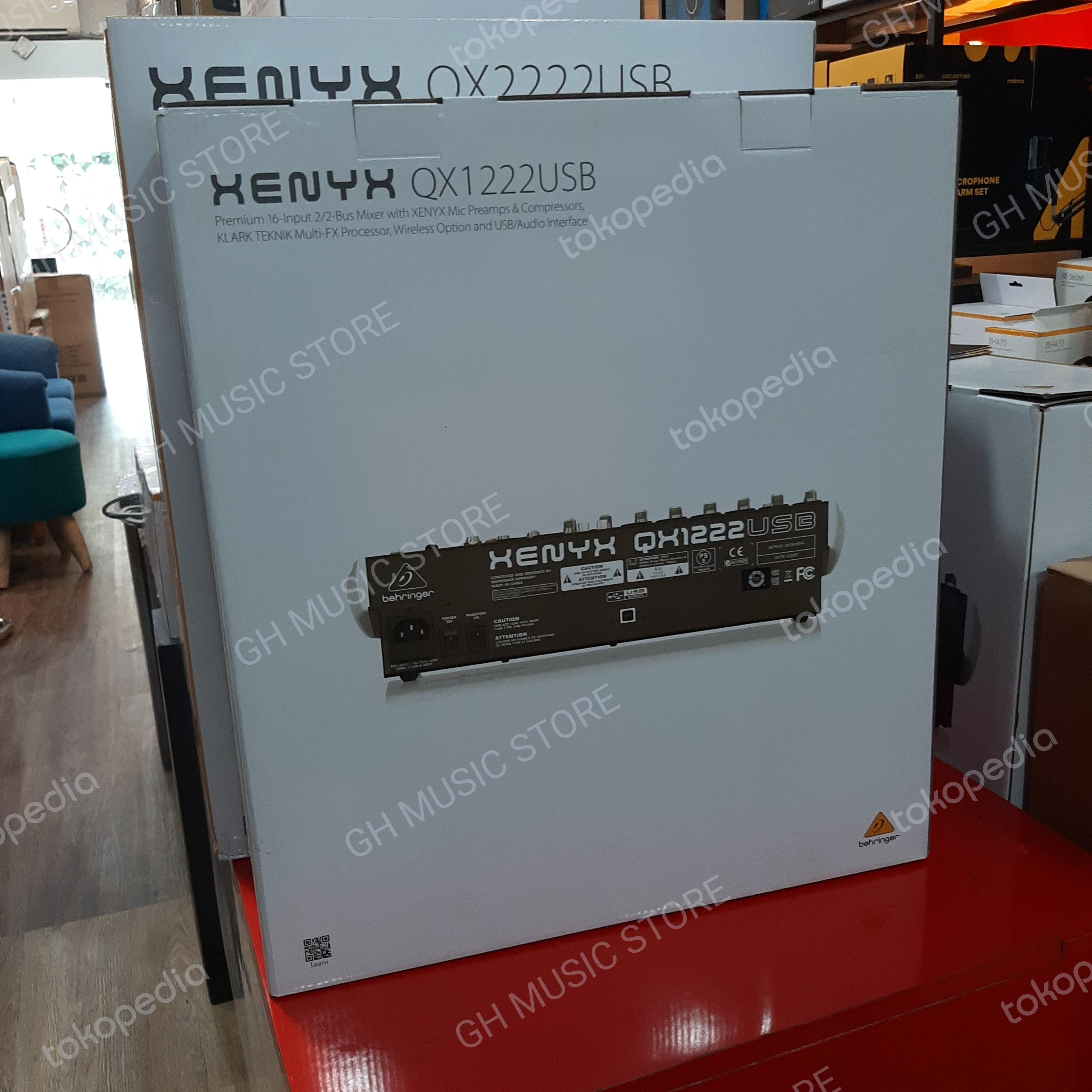 BEHRINGER XENYX QX1222USB Premium 16 Input 2/2 Bus Mixer USB