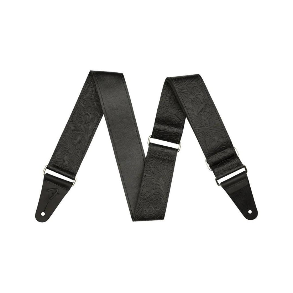 FENDER 2 INCH TOOLED Leather Guitar Strap | Gitar Strep Kulit