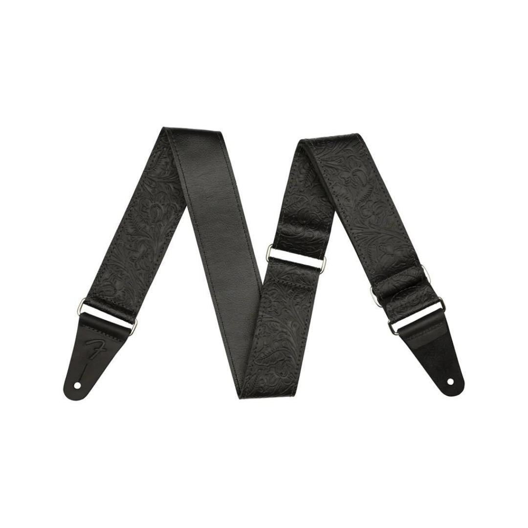 FENDER 2 INCH TOOLED Leather Guitar Strap | Gitar Strep Kulit