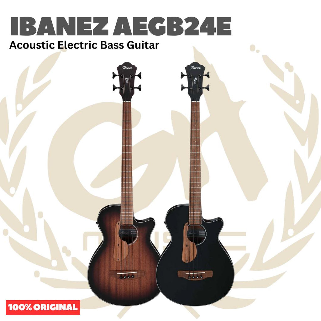 Ibanez AEGB24E Acoustic Bass Guitar - Gitar Bass Akustik Elektrik dengan Preamp
