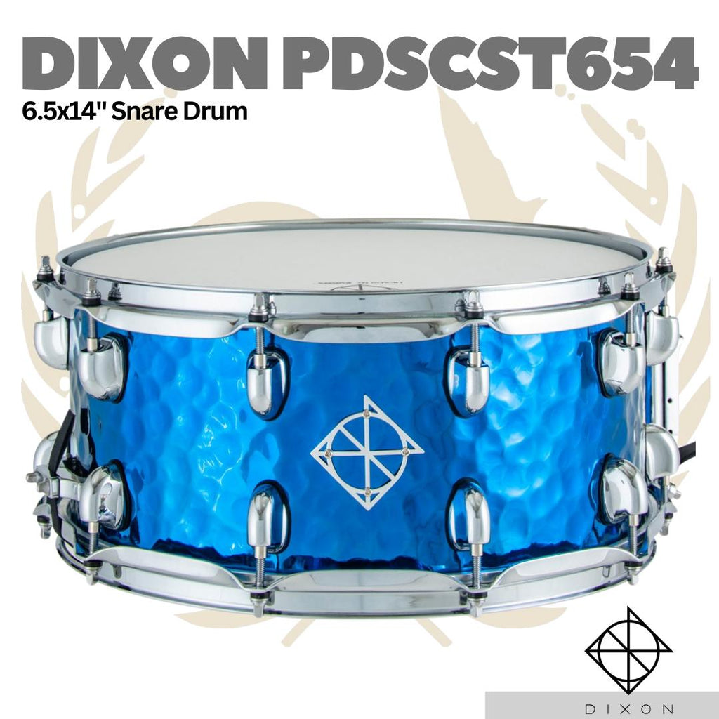 DIXON CORNERSTONE TITANIUM PDSCST654 Hammered Steel Shell Snare Drum