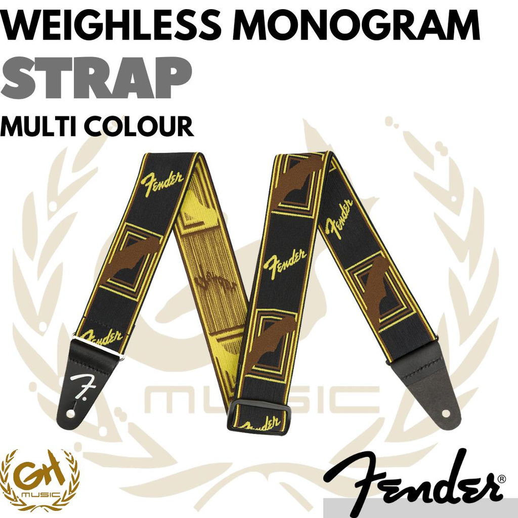 Fender WeighLess Monogram Guitar Strap - STRAP GITAR