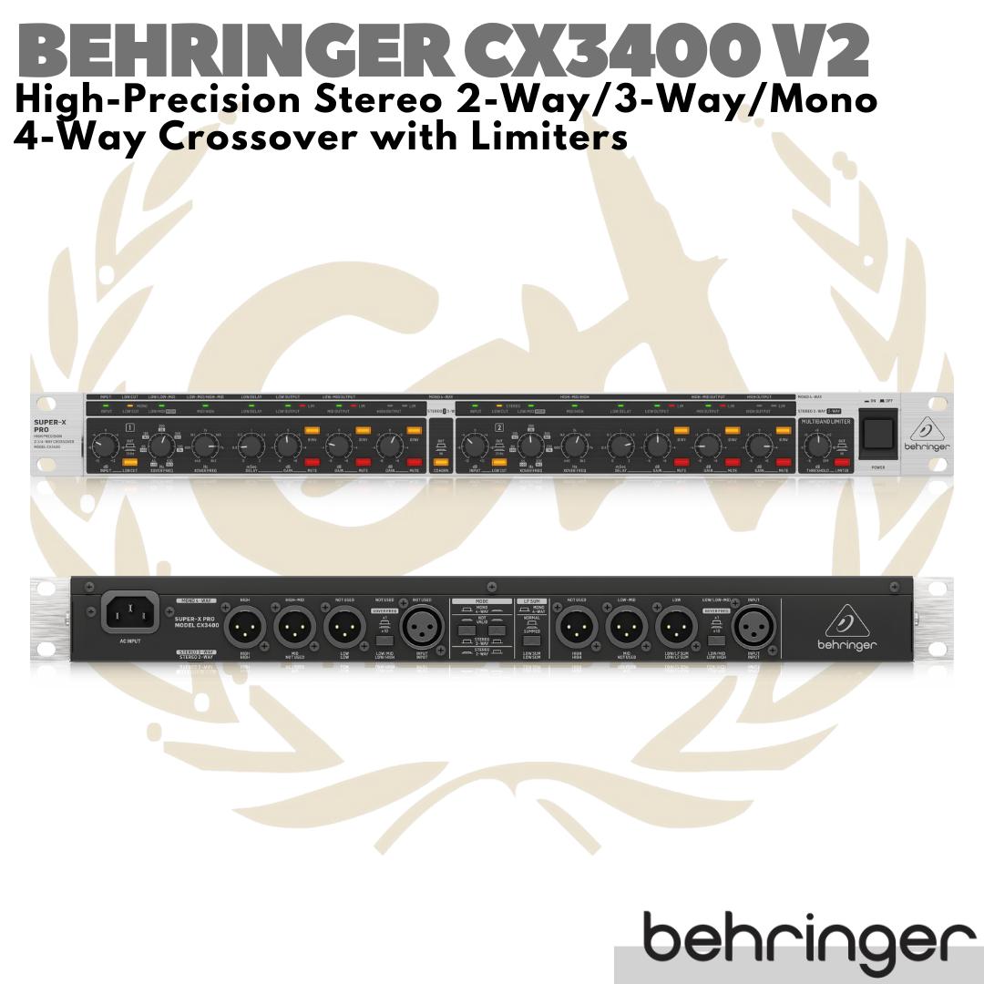 BEHRINGER SUPER-X PRO CX3400 V2 2 / 3 / Mono 4 Way Crossover