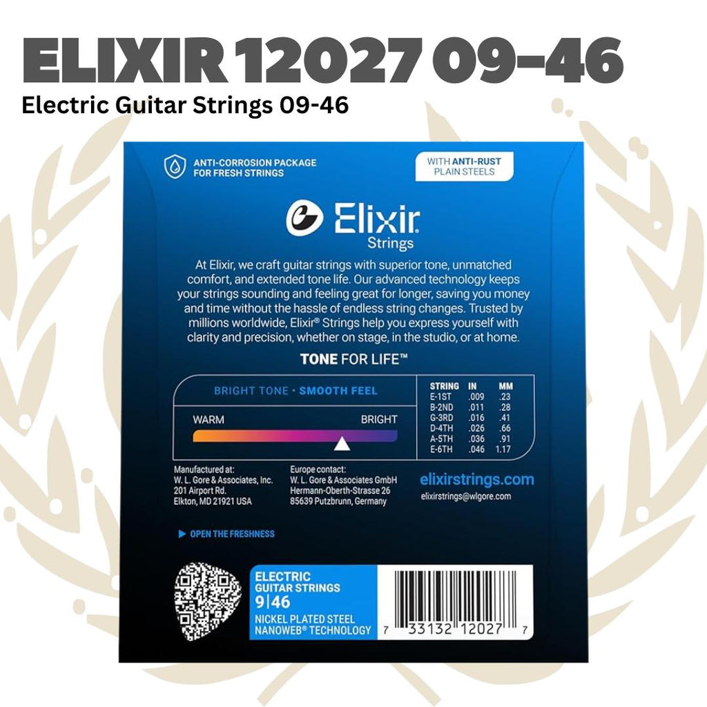 ELIXIR 12027 Nanoweb Electric Guitar Strings 9-46 | Senar Gitar