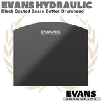 EVANS HYDRAULIC Black Coated Snare Batter Drumhead | 13 14 Inch
