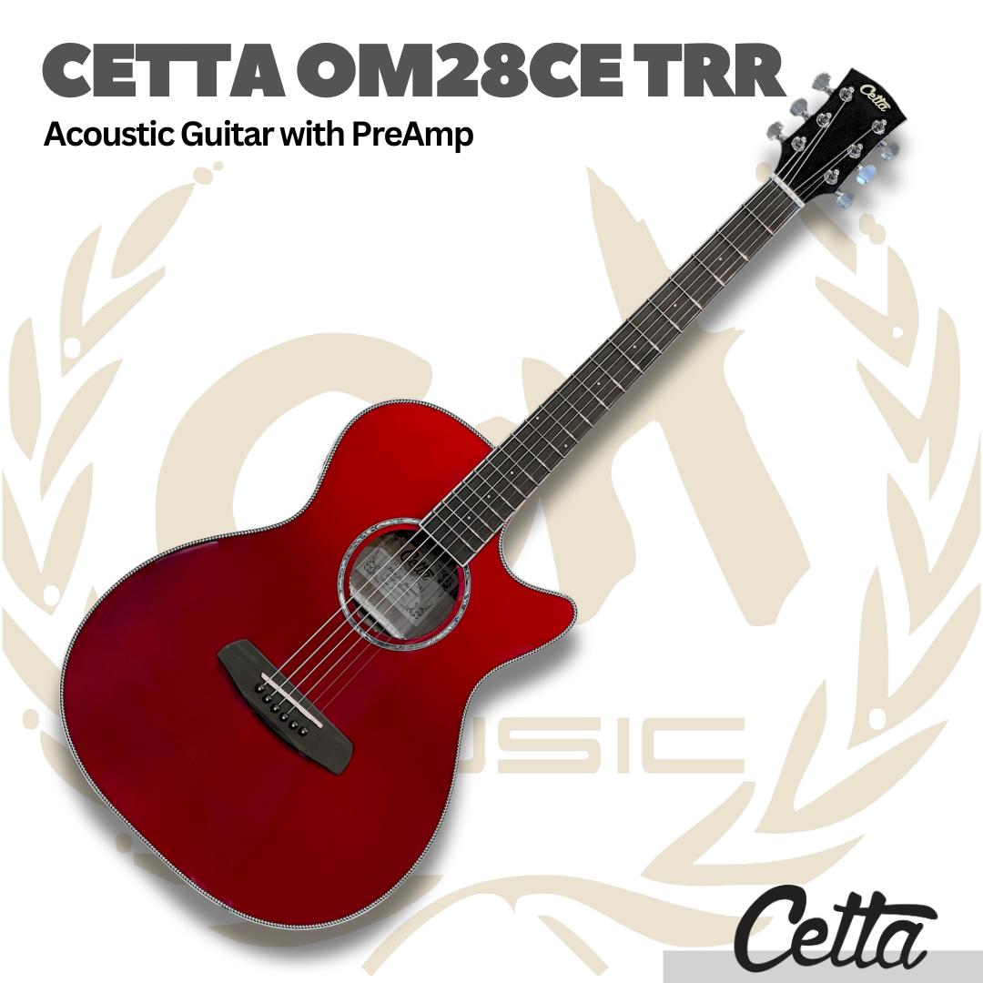 Cetta OM28CE Acoustic Guitar with Pre-Amp - Gitar Akustik Elektrik Cetta OM28CE dengan PreAmp