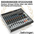 BEHRINGER XENYX X1222USB Premium 16 Input 2 Bus Audio Mixer