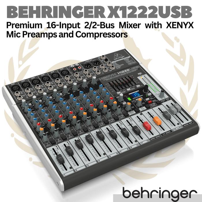 BEHRINGER XENYX X1222USB Premium 16 Input 2 Bus Audio Mixer