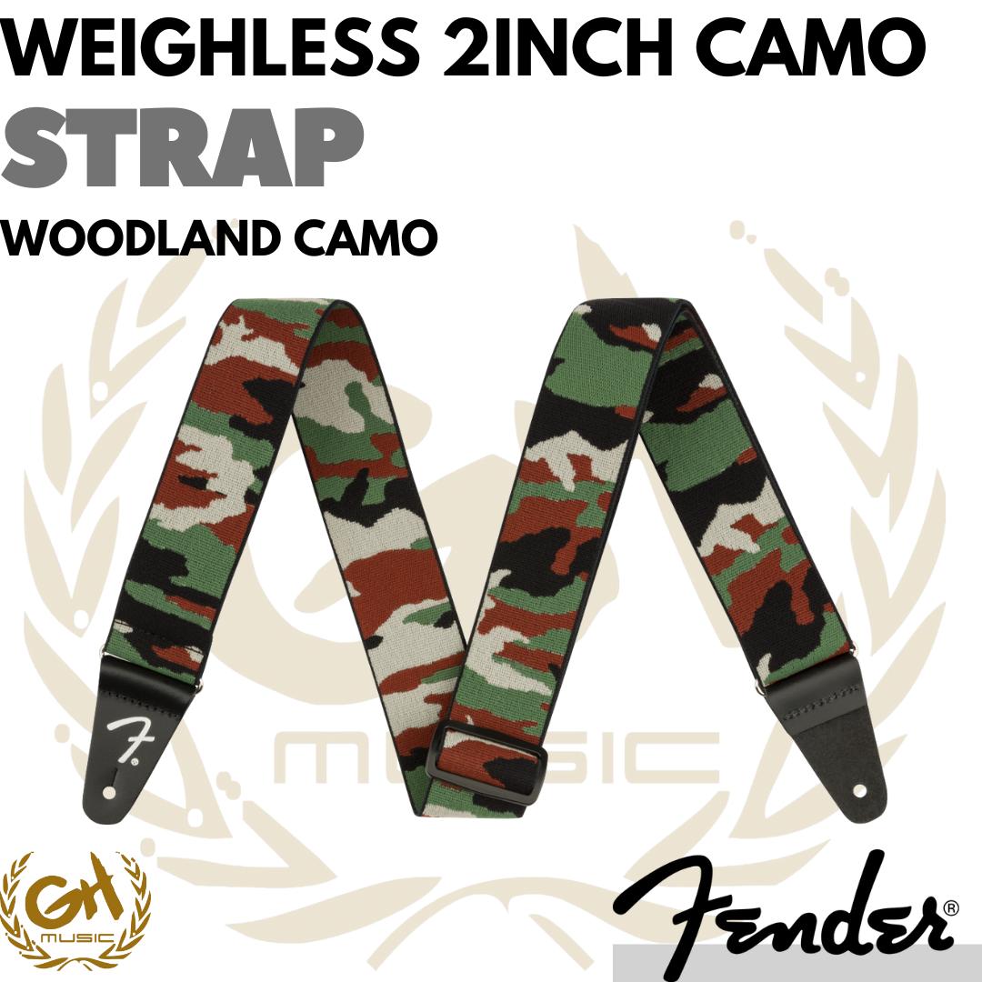 Fender WeighLess 2-Inch Camo Guitar Strap - STRAP GITAR