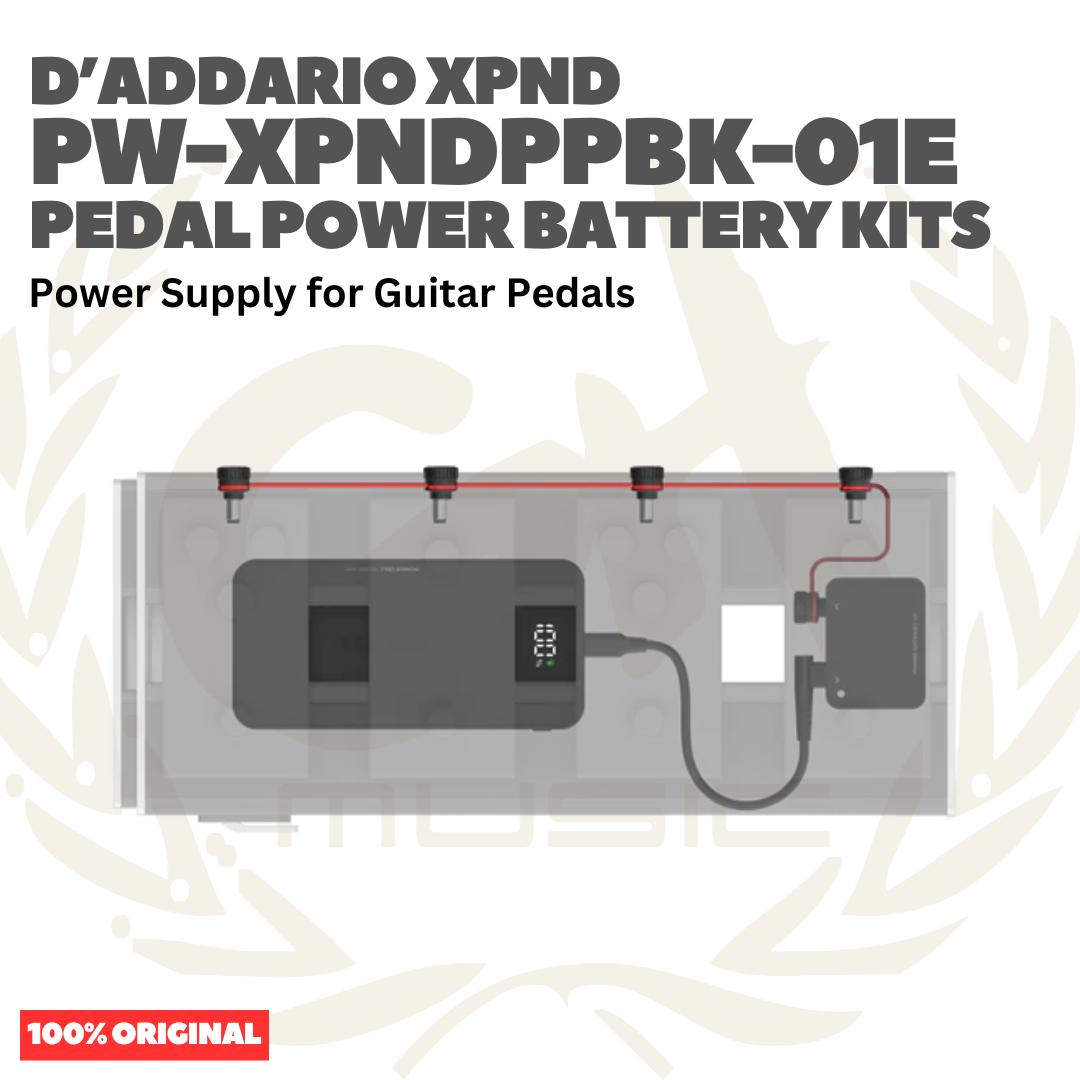D'Addario PW-XPNDPPBK-01E XNPD Pedal Power Battery Kits Power Supply for Guitar Pedals - Power Cell Portabel 10.000mAh USB-C untuk Pedalboard Efek Gitar Bass