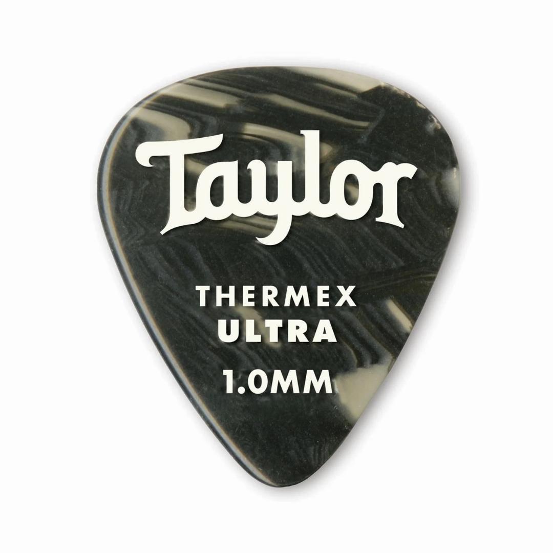 Taylor Premium DarkTone 351 Thermex Ultra Picks, Black Onyx 6-Pack - Pick Gitar Bass